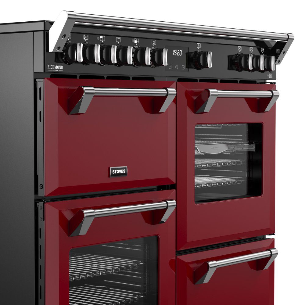 Stoves Richmond Deluxe 100EI Induction Range Cooker 444412026 - GARNET RED Stoves Richmond Deluxe 100EI Induction Range Cooker 444412026 - GARNET RED