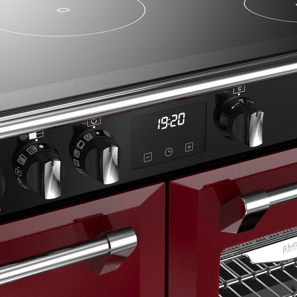 Stoves Richmond Deluxe 100EI Induction Range Cooker 444412026 - GARNET RED Stoves Richmond Deluxe 100EI Induction Range Cooker 444412026 - GARNET RED