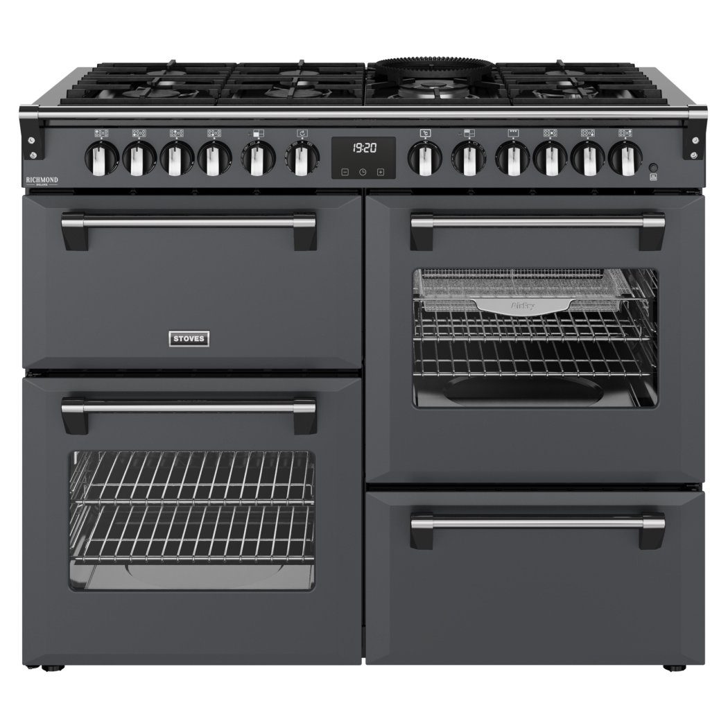 Stoves Richmond Deluxe 110DF Dual Fuel Range Cooker 444412027 - Anthracite
