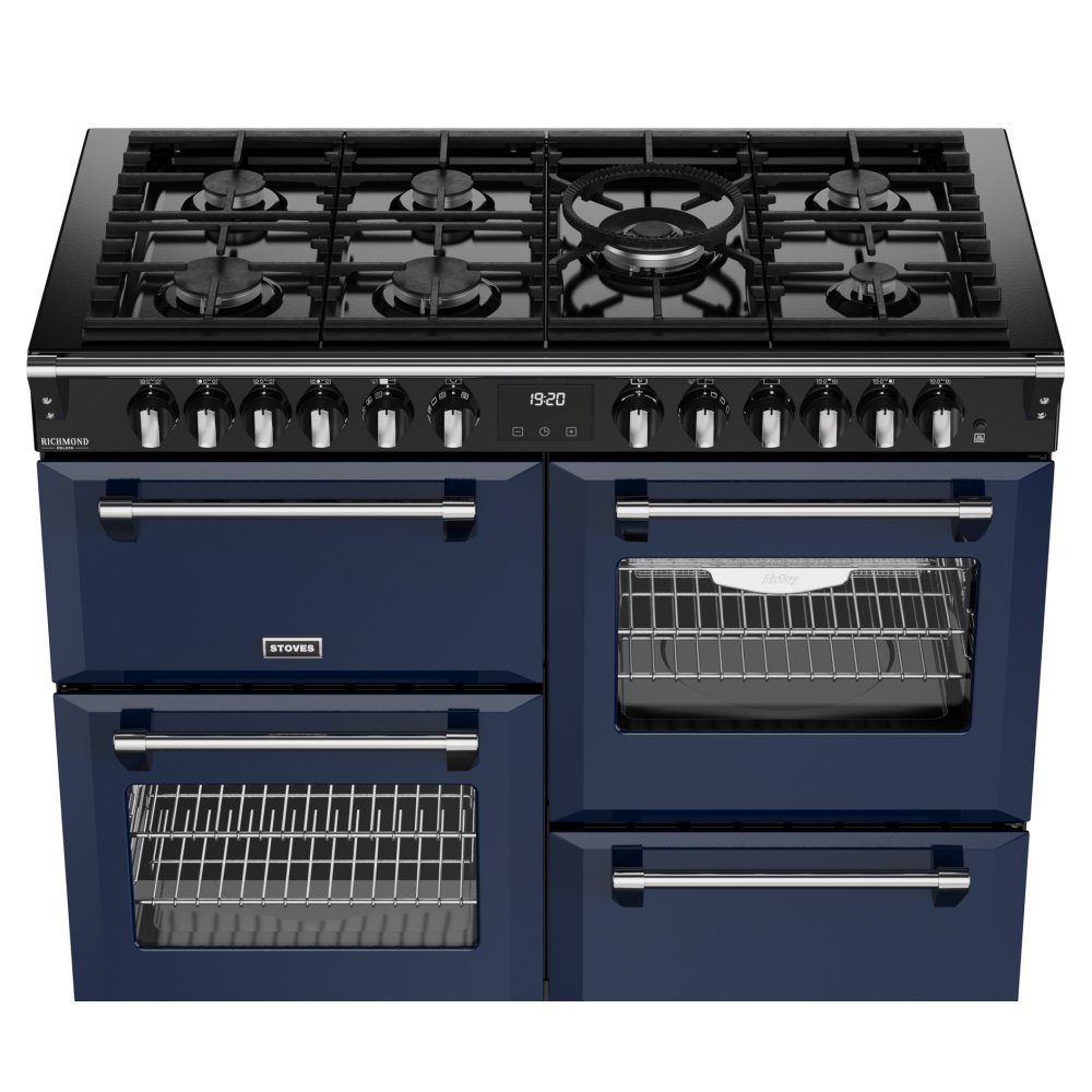 Stoves Richmond Deluxe 110DF Dual Fuel Range Cooker 444412030 - Midnight Blue Stoves Richmond Deluxe 110DF Dual Fuel Range Cooker 444412030 - Midnight Blue
