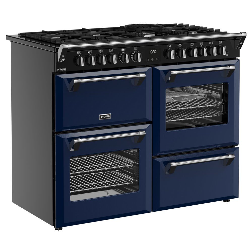 Stoves Richmond Deluxe 110DF Dual Fuel Range Cooker 444412030 - Midnight Blue Stoves Richmond Deluxe 110DF Dual Fuel Range Cooker 444412030 - Midnight Blue