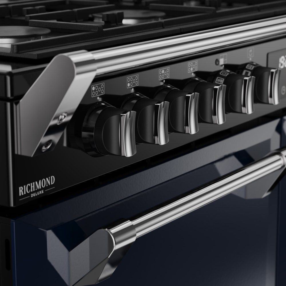 Stoves Richmond Deluxe 110DF Dual Fuel Range Cooker 444412030 - Midnight Blue Stoves Richmond Deluxe 110DF Dual Fuel Range Cooker 444412030 - Midnight Blue