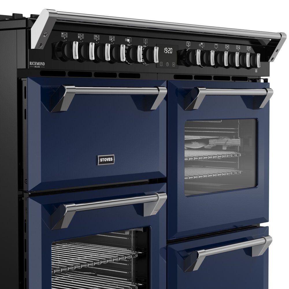 Stoves Richmond Deluxe 110DF Dual Fuel Range Cooker 444412030 - Midnight Blue Stoves Richmond Deluxe 110DF Dual Fuel Range Cooker 444412030 - Midnight Blue