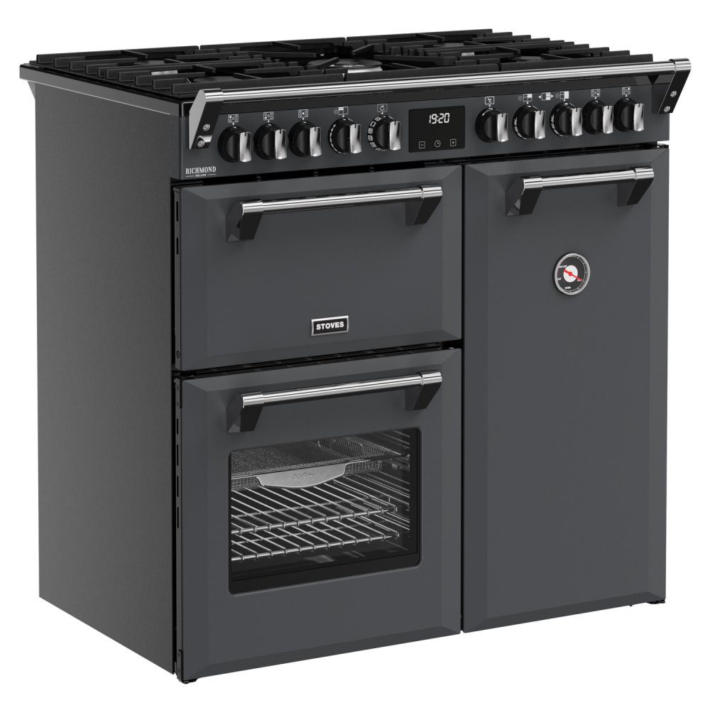 Stoves Richmond Deluxe 90DF Dual Fuel Range Cooker 444412003 - Anthracite Stoves Richmond Deluxe 90DF Dual Fuel Range Cooker 444412003 - Anthracite