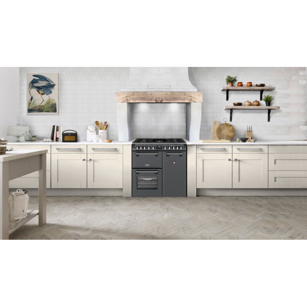 Stoves Richmond Deluxe 90DF Dual Fuel Range Cooker 444412003 - Anthracite Stoves Richmond Deluxe 90DF Dual Fuel Range Cooker 444412003 - Anthracite