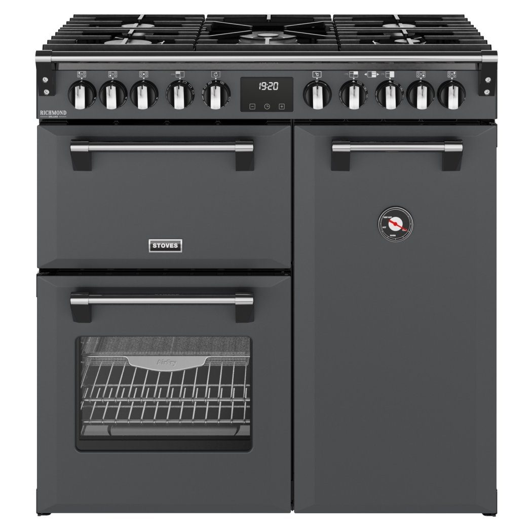 Stoves Richmond Deluxe 90DF Dual Fuel Range Cooker 444412003 - Anthracite
