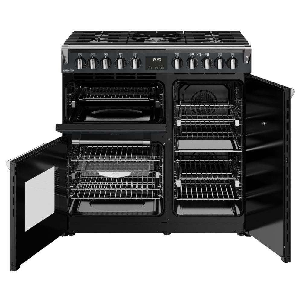 Stoves Richmond Deluxe 90DF Dual Fuel Range Cooker 444412003 - Anthracite Stoves Richmond Deluxe 90DF Dual Fuel Range Cooker 444412003 - Anthracite