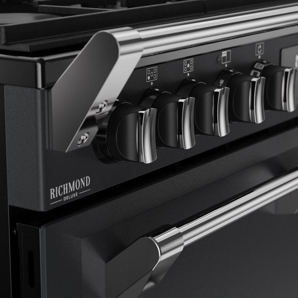 Stoves Richmond Deluxe 90DF Dual Fuel Range Cooker 444412003 - Anthracite Stoves Richmond Deluxe 90DF Dual Fuel Range Cooker 444412003 - Anthracite