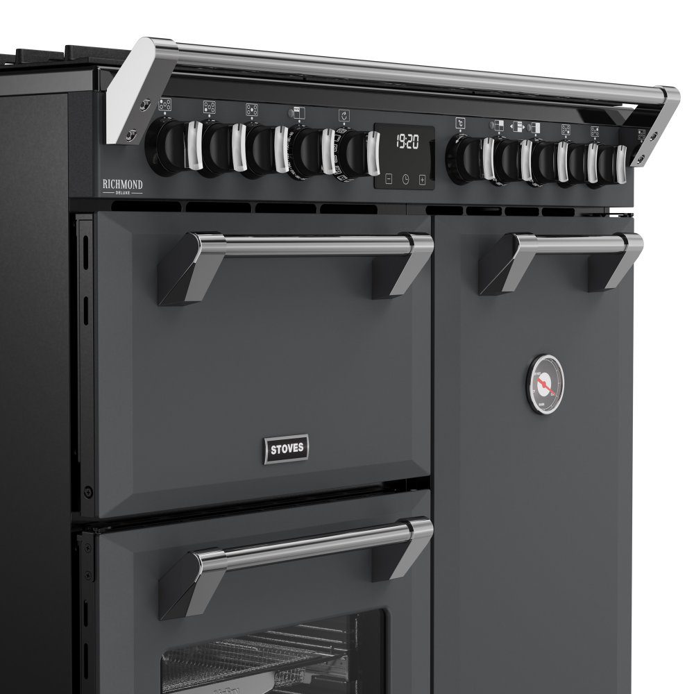 Stoves Richmond Deluxe 90DF Dual Fuel Range Cooker 444412003 - Anthracite Stoves Richmond Deluxe 90DF Dual Fuel Range Cooker 444412003 - Anthracite