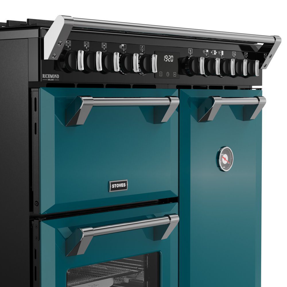 Stoves Richmond Deluxe 90DF Dual Fuel Range Cooker 444412007 - Deep Marine Stoves Richmond Deluxe 90DF Dual Fuel Range Cooker 444412007 - Deep Marine