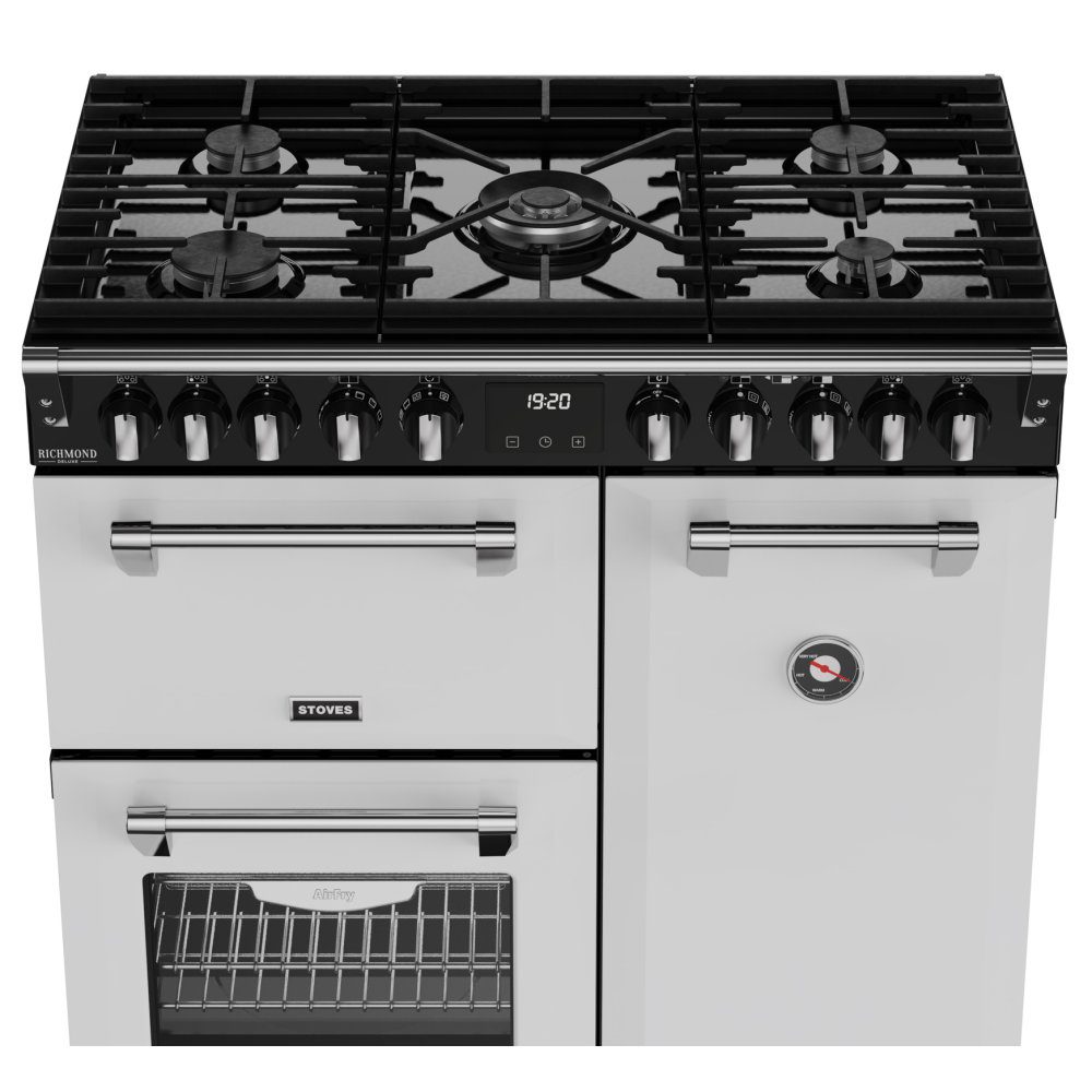 Stoves Richmond Deluxe 90DF Dual Fuel Range Cooker 444412004 - ICE WHITE Stoves Richmond Deluxe 90DF Dual Fuel Range Cooker 444412004 - ICE WHITE