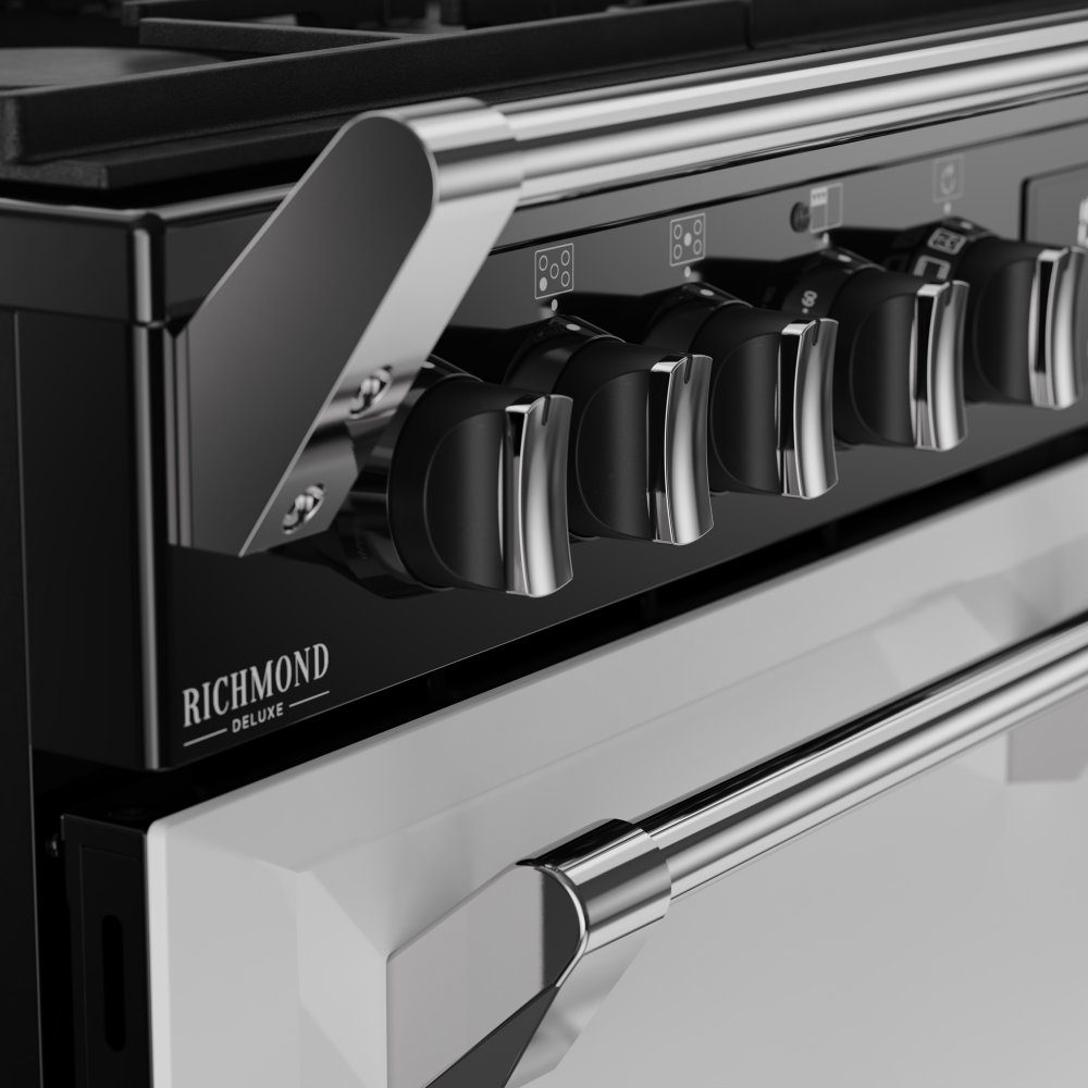 Stoves Richmond Deluxe 90DF Dual Fuel Range Cooker 444412004 - ICE WHITE Stoves Richmond Deluxe 90DF Dual Fuel Range Cooker 444412004 - ICE WHITE