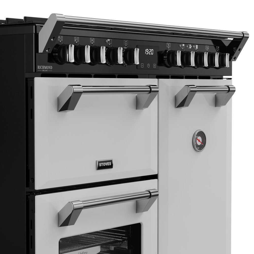Stoves Richmond Deluxe 90DF Dual Fuel Range Cooker 444412004 - ICE WHITE Stoves Richmond Deluxe 90DF Dual Fuel Range Cooker 444412004 - ICE WHITE