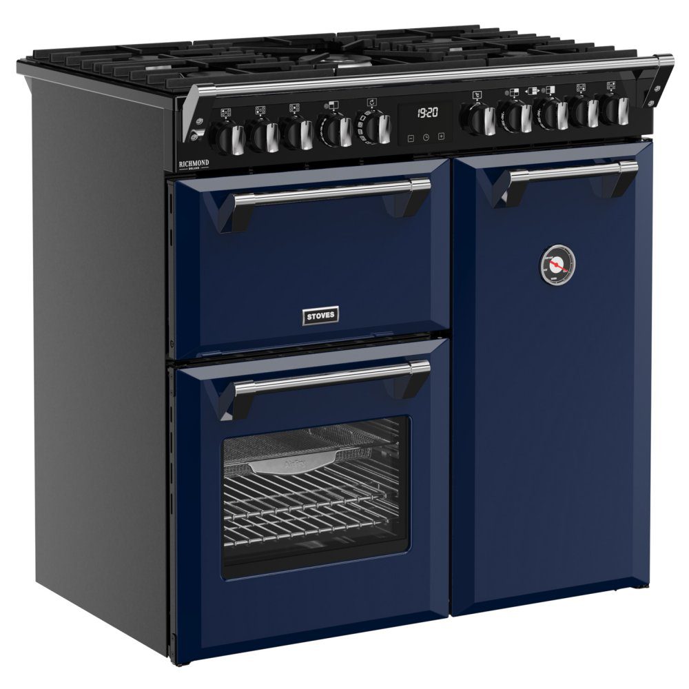 Stoves Richmond Deluxe 90DF Dual Fuel Range Cooker 444412006 - Midnight Blue Stoves Richmond Deluxe 90DF Dual Fuel Range Cooker 444412006 - Midnight Blue
