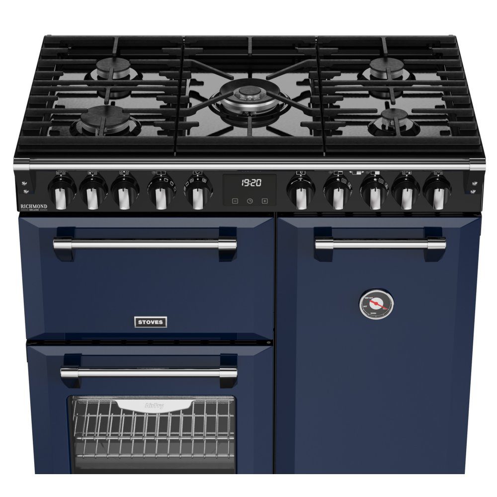Stoves Richmond Deluxe 90DF Dual Fuel Range Cooker 444412006 - Midnight Blue Stoves Richmond Deluxe 90DF Dual Fuel Range Cooker 444412006 - Midnight Blue