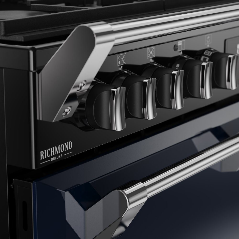 Stoves Richmond Deluxe 90DF Dual Fuel Range Cooker 444412006 - Midnight Blue Stoves Richmond Deluxe 90DF Dual Fuel Range Cooker 444412006 - Midnight Blue