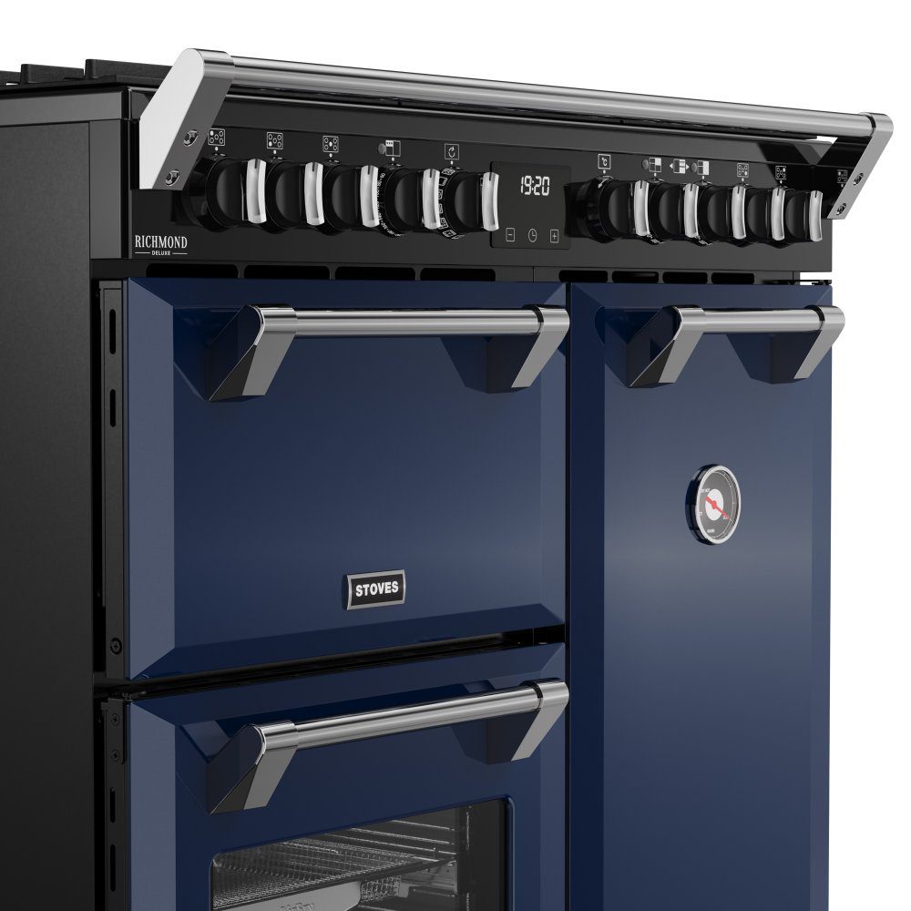 Stoves Richmond Deluxe 90DF Dual Fuel Range Cooker 444412006 - Midnight Blue Stoves Richmond Deluxe 90DF Dual Fuel Range Cooker 444412006 - Midnight Blue
