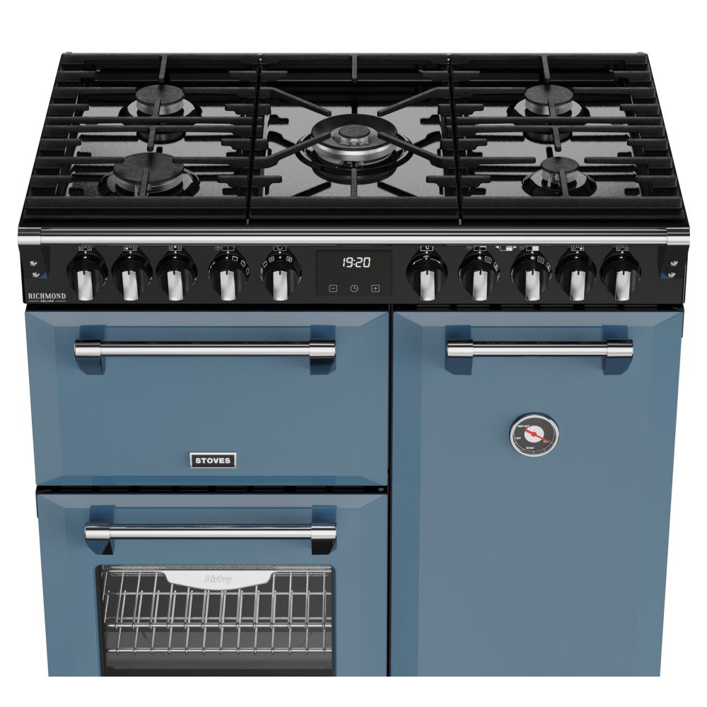 Stoves Richmond Deluxe 90DF Dual Fuel Range Cooker 444412005 - TWILIGHT BLUE Stoves Richmond Deluxe 90DF Dual Fuel Range Cooker 444412005 - TWILIGHT BLUE