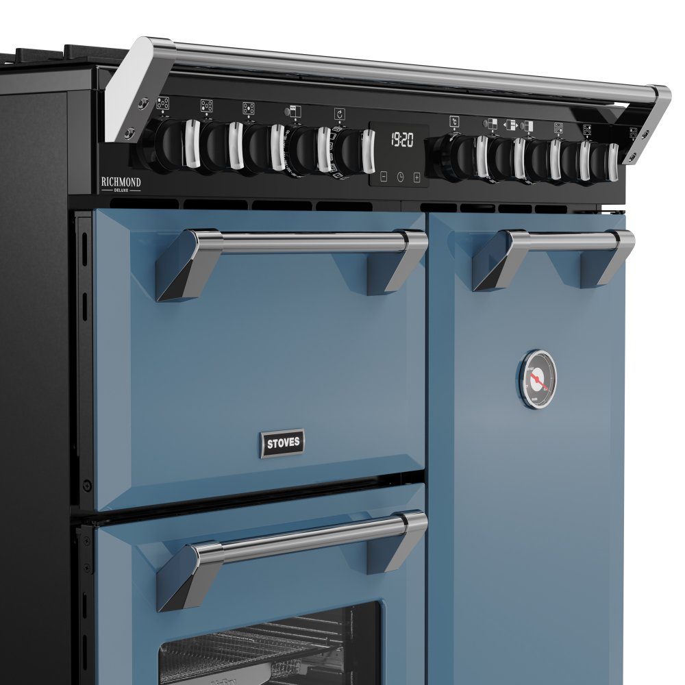 Stoves Richmond Deluxe 90DF Dual Fuel Range Cooker 444412005 - TWILIGHT BLUE Stoves Richmond Deluxe 90DF Dual Fuel Range Cooker 444412005 - TWILIGHT BLUE