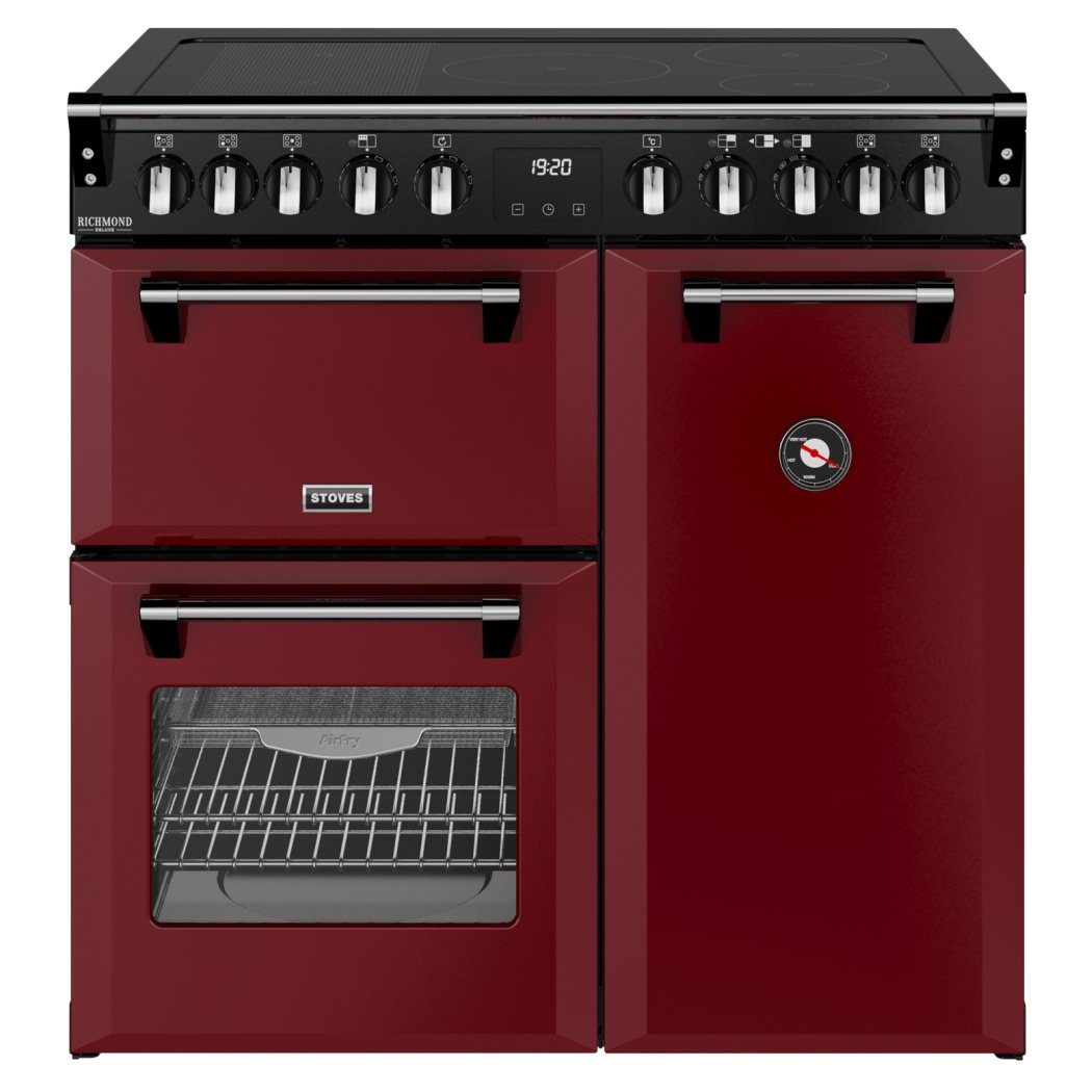 Stoves Richmond Deluxe 90EI Induction Range Cooker 444412014 - Garnet Red