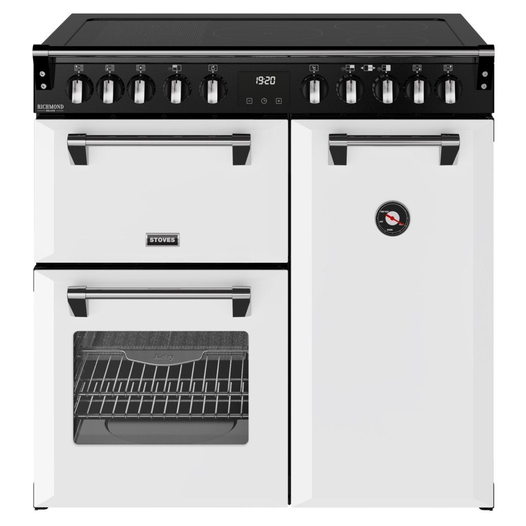 Stoves Richmond Deluxe 90EI Induction Range Cooker 444412010 - Ice White