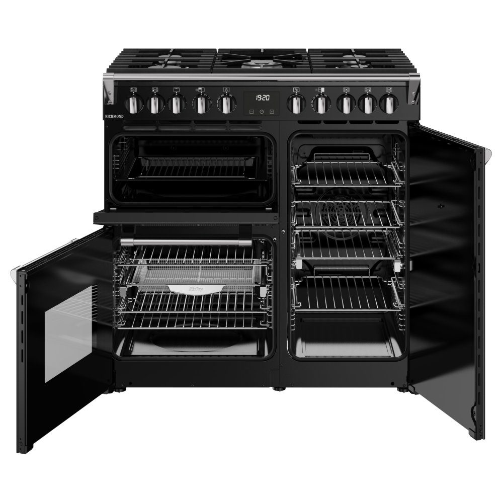 Stoves Richmond Deluxe 60DF Dual Fuel Mini Range Cooker 444411997 - Garnet Red Stoves Richmond Deluxe 60DF Dual Fuel Mini Range Cooker 444411997 - Garnet Red