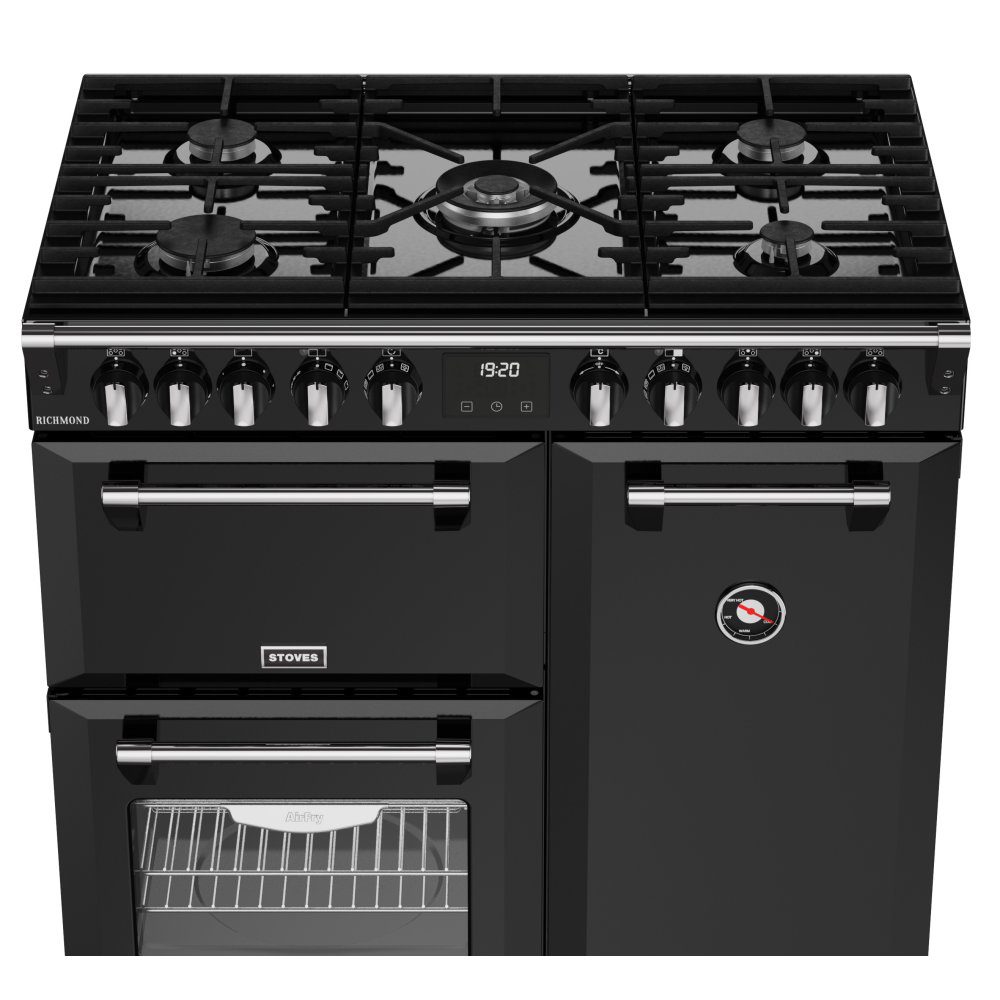 Stoves Richmond Deluxe 60DF Dual Fuel Mini Range Cooker 444411997 - Garnet Red Stoves Richmond Deluxe 60DF Dual Fuel Mini Range Cooker 444411997 - Garnet Red