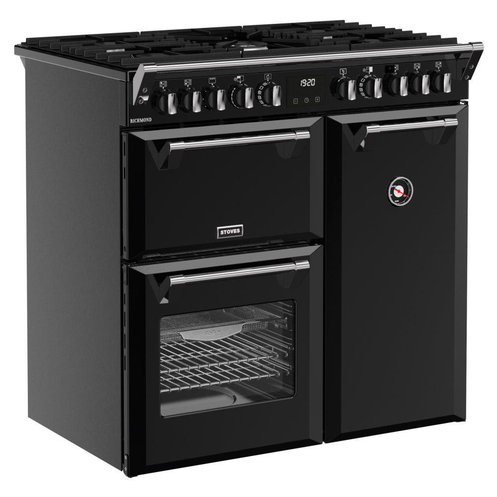 Stoves Richmond Deluxe 60DF Dual Fuel Mini Range Cooker 444411997 - Garnet Red Stoves Richmond Deluxe 60DF Dual Fuel Mini Range Cooker 444411997 - Garnet Red