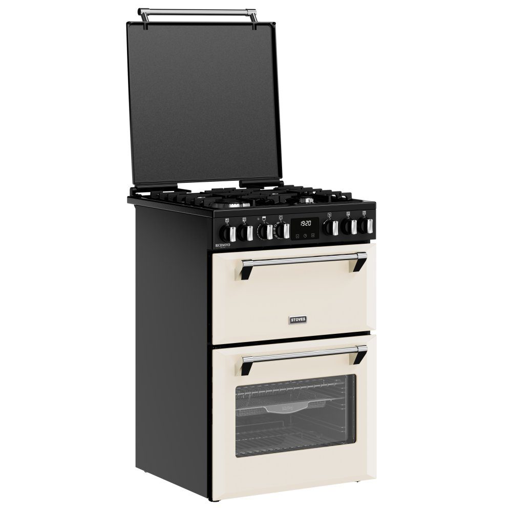 Stoves Richmond Deluxe 60DF Dual Fuel Mini Range Cooker 444411845 - Cream Stoves Richmond Deluxe 60DF Dual Fuel Mini Range Cooker 444411845 - Cream