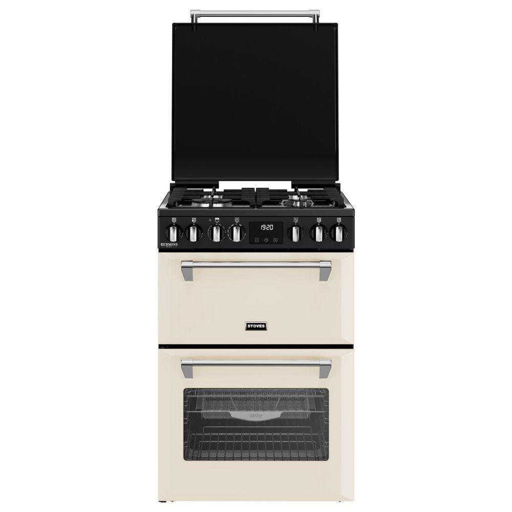 Stoves Richmond Deluxe 60DF Dual Fuel Mini Range Cooker 444411845 - Cream Stoves Richmond Deluxe 60DF Dual Fuel Mini Range Cooker 444411845 - Cream