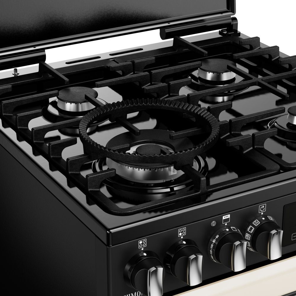 Stoves Richmond Deluxe 60DF Dual Fuel Mini Range Cooker 444411845 - Cream Stoves Richmond Deluxe 60DF Dual Fuel Mini Range Cooker 444411845 - Cream