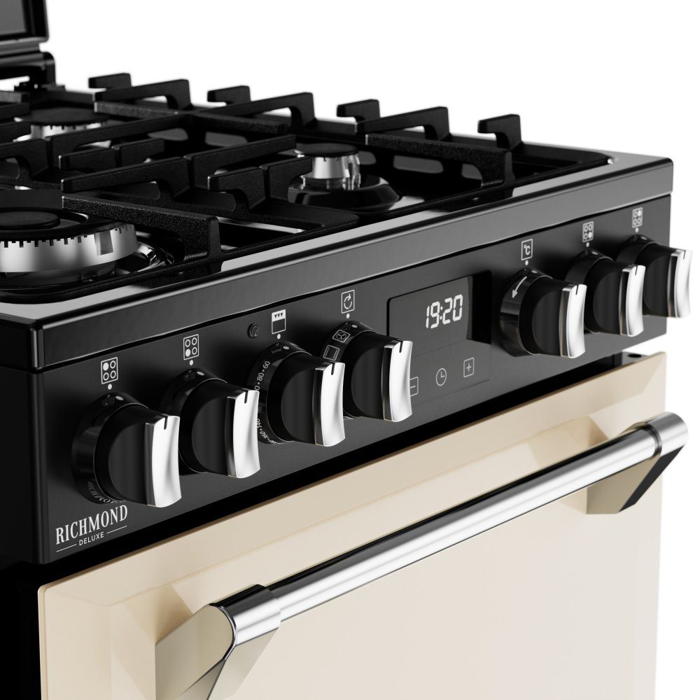 Stoves Richmond Deluxe 60DF Dual Fuel Mini Range Cooker 444411845 - Cream Stoves Richmond Deluxe 60DF Dual Fuel Mini Range Cooker 444411845 - Cream