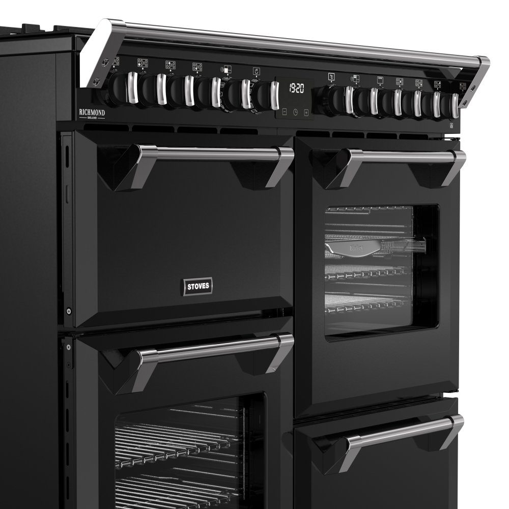 Stoves Richmond Deluxe 100DF Dual Fuel Range Cooker 444411871 - BLACK Stoves Richmond Deluxe 100DF Dual Fuel Range Cooker 444411871 - BLACK