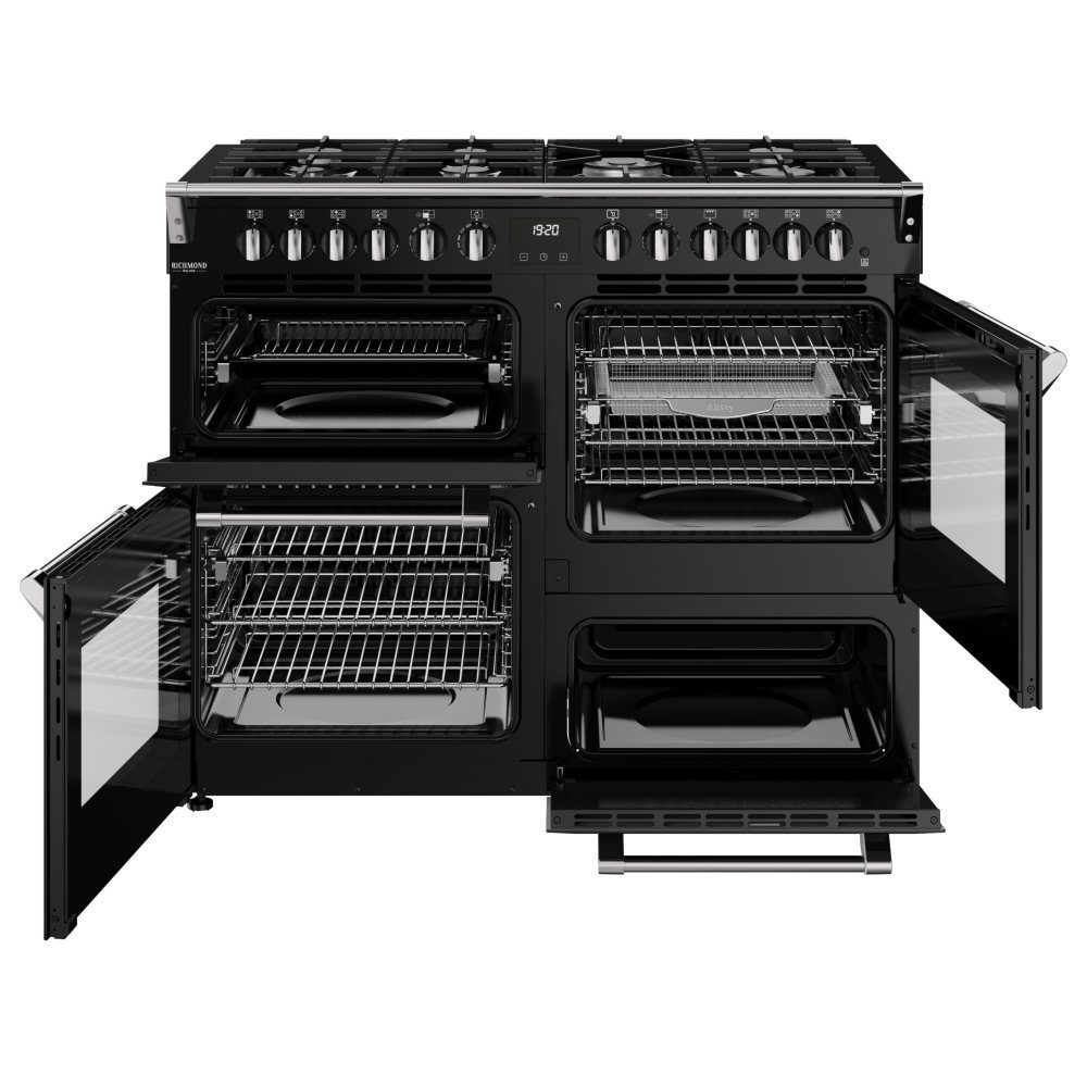 Stoves Richmond Deluxe 110DF Dual Fuel Range Cooker 444411876 - BLACK Stoves Richmond Deluxe 110DF Dual Fuel Range Cooker 444411876 - BLACK