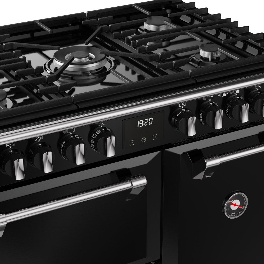 Stoves Richmond Deluxe 90DF Dual Fuel Range Cooker 444411867 - BLACK Stoves Richmond Deluxe 90DF Dual Fuel Range Cooker 444411867 - BLACK