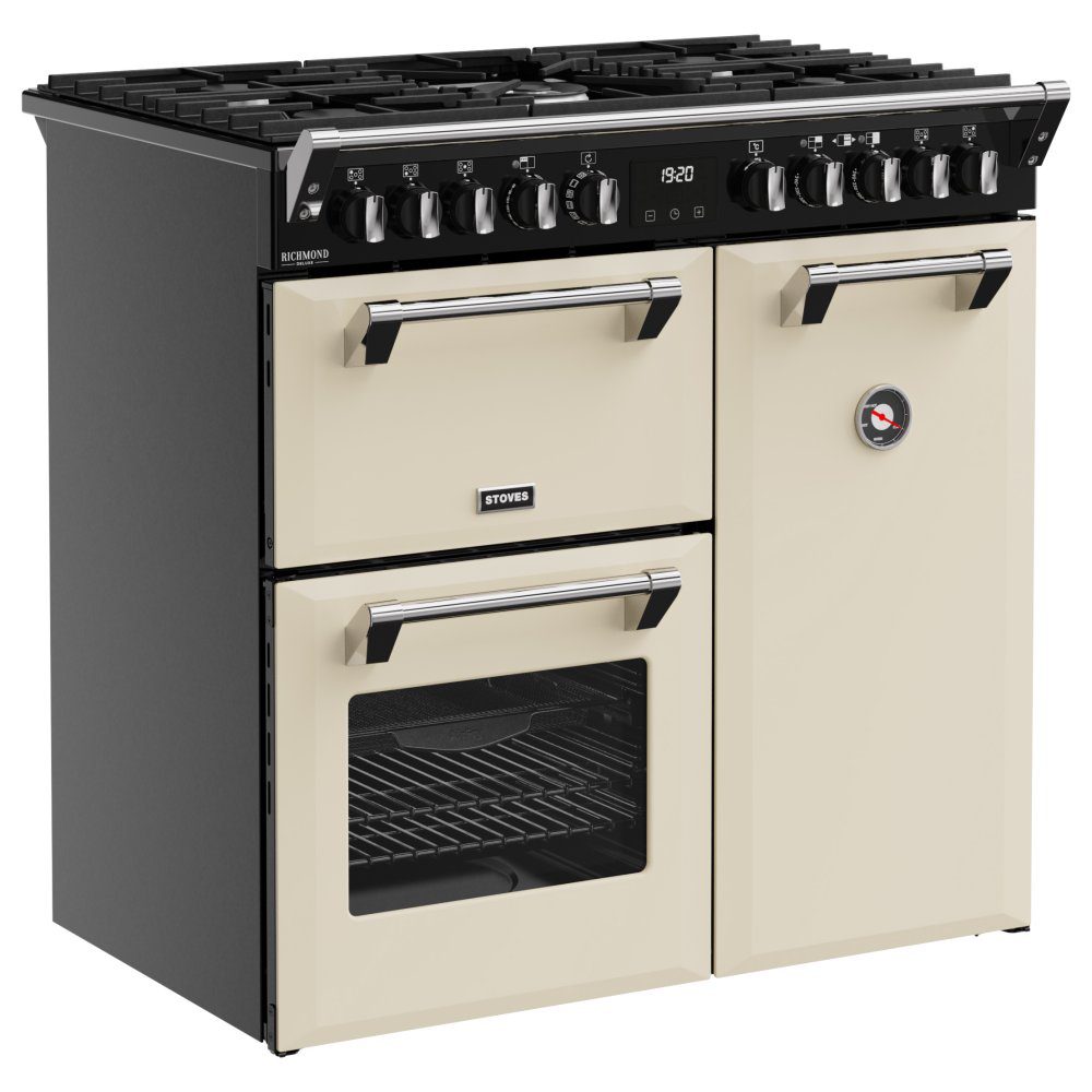 Stoves 11868 Richmond DX 90cm Dual Fuel Range Cooker ST DX RCA RICH 90DF CRM - CREAM Stoves 11868 Richmond DX 90cm Dual Fuel Range Cooker ST DX RCA RICH 90DF CRM - CREAM