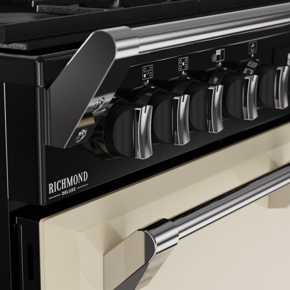 Stoves 11868 Richmond DX 90cm Dual Fuel Range Cooker ST DX RCA RICH 90DF CRM - CREAM Stoves 11868 Richmond DX 90cm Dual Fuel Range Cooker ST DX RCA RICH 90DF CRM - CREAM