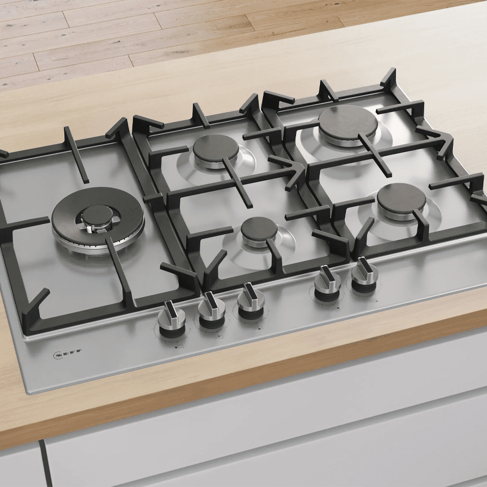 Neff 75cm N70 5 Burner Gas Hob T27CIS8N0 - Stainless Steel Neff 75cm N70 5 Burner Gas Hob T27CIS8N0 - Stainless Steel