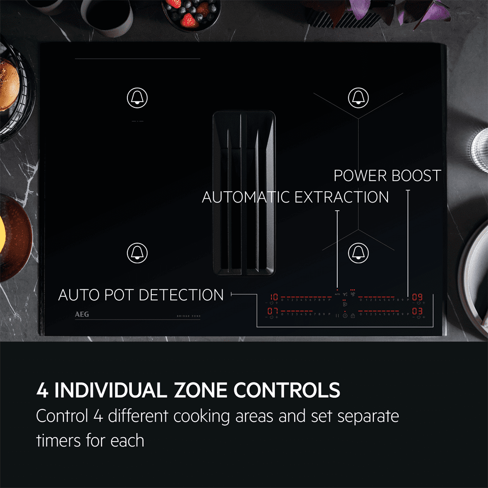AEG Series 6000 70cm Air Venting SaphirMatt Induction Hob TCH74B01FZ - Matte Black AEG Series 6000 70cm Air Venting SaphirMatt Induction Hob TCH74B01FZ - Matte Black
