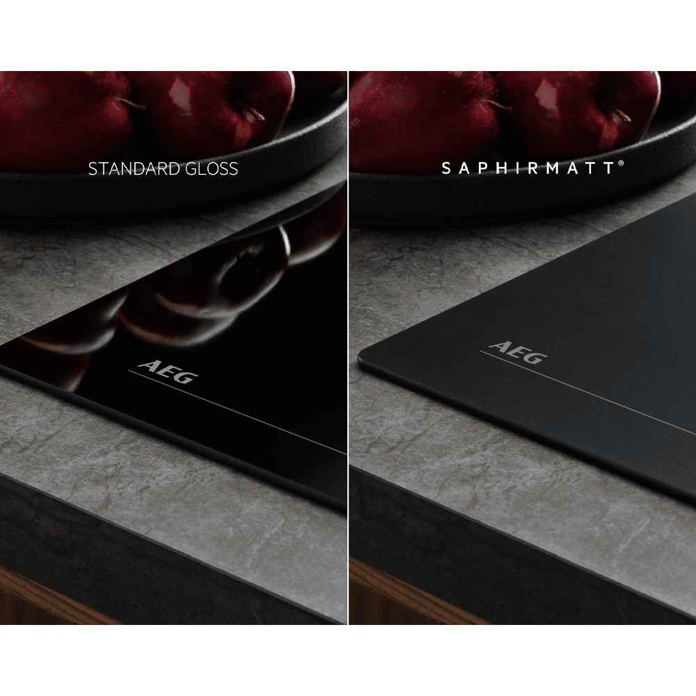 AEG 78cm Series 8000 5 Zone Sense SaphirMatt MaxiSense Induction Hob TK85IM30FZ - Matte Black AEG 78cm Series 8000 5 Zone Sense SaphirMatt MaxiSense Induction Hob TK85IM30FZ - Matte Black