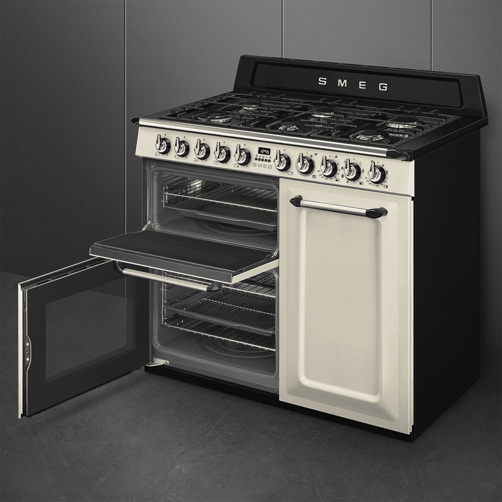 Smeg 100cm Victoria Dual Fuel Range Cooker TR103P - Cream Smeg 100cm Victoria Dual Fuel Range Cooker TR103P - Cream