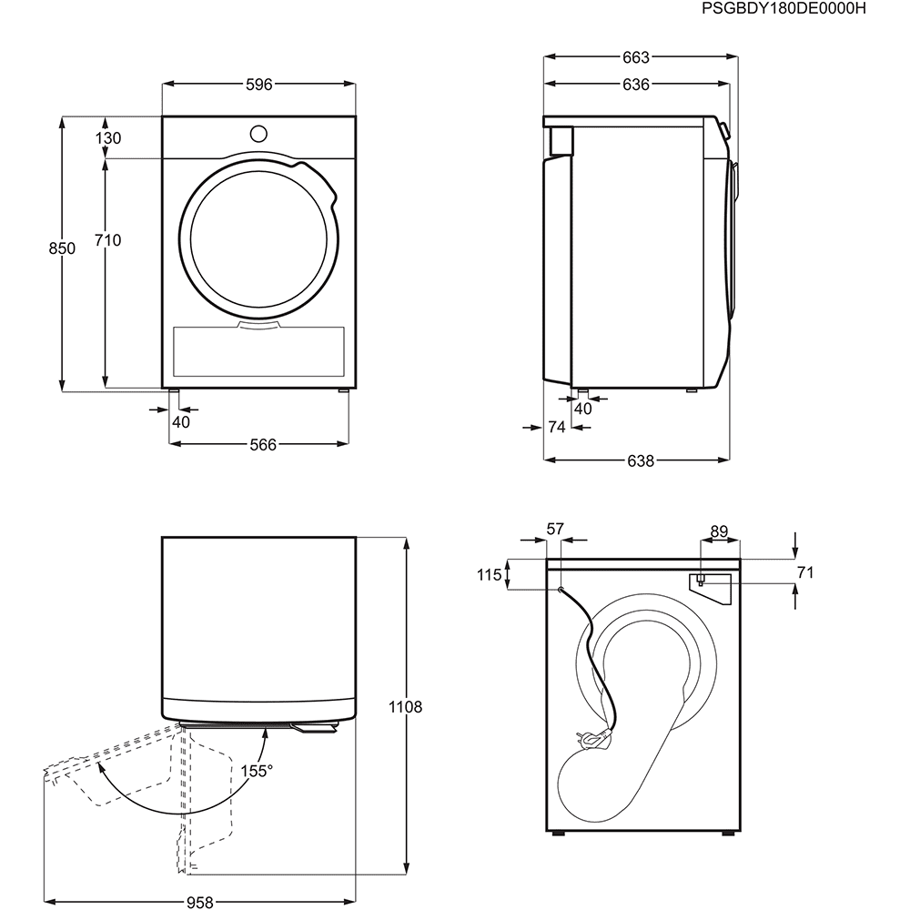 AEG 9kg Series 9000 Heat Pump Condenser Dryer TR959M6BC - White AEG 9kg Series 9000 Heat Pump Condenser Dryer TR959M6BC - White