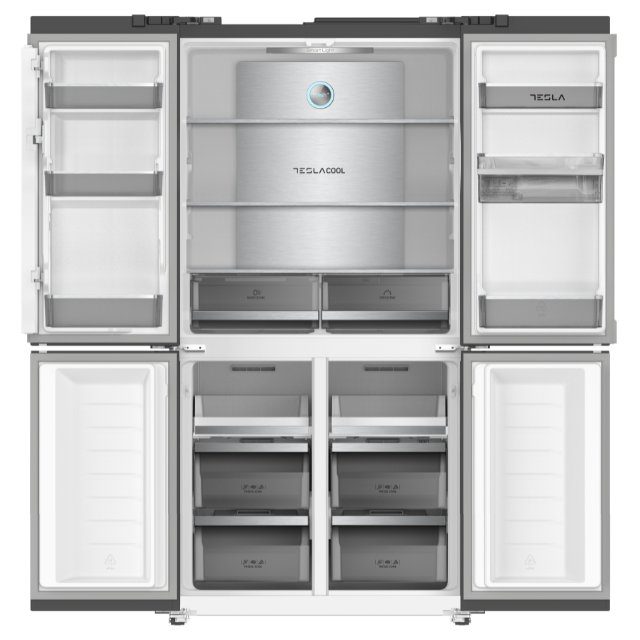 Tesla Four Door Fridge Freezer With Water Dispenser Non Plumbed T560FDX - Stainless Steel Tesla Four Door Fridge Freezer With Water Dispenser Non Plumbed T560FDX - Stainless Steel