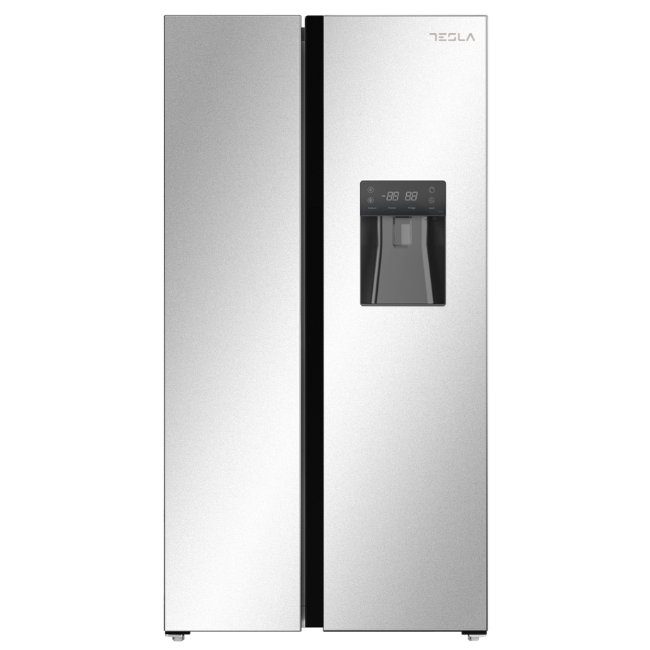 Tesla  American Fridge Freezer With Water Dispenser Non Plumbed T582SBSX - Stainless Steel