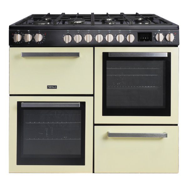 Tesla  100cm Dual Fuel Range Cooker T100MCDFRCC - Cream