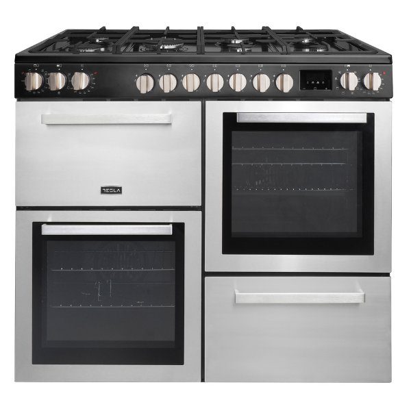 Tesla  100cm Dual Fuel Range Cooker T100MCDFRCSS - Stainless Steel