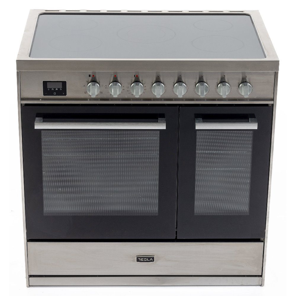 Tesla 90cm Professional Ceramic Range Cooker T90DCRCSS - STAINLESS STEEL Tesla 90cm Professional Ceramic Range Cooker T90DCRCSS - STAINLESS STEEL