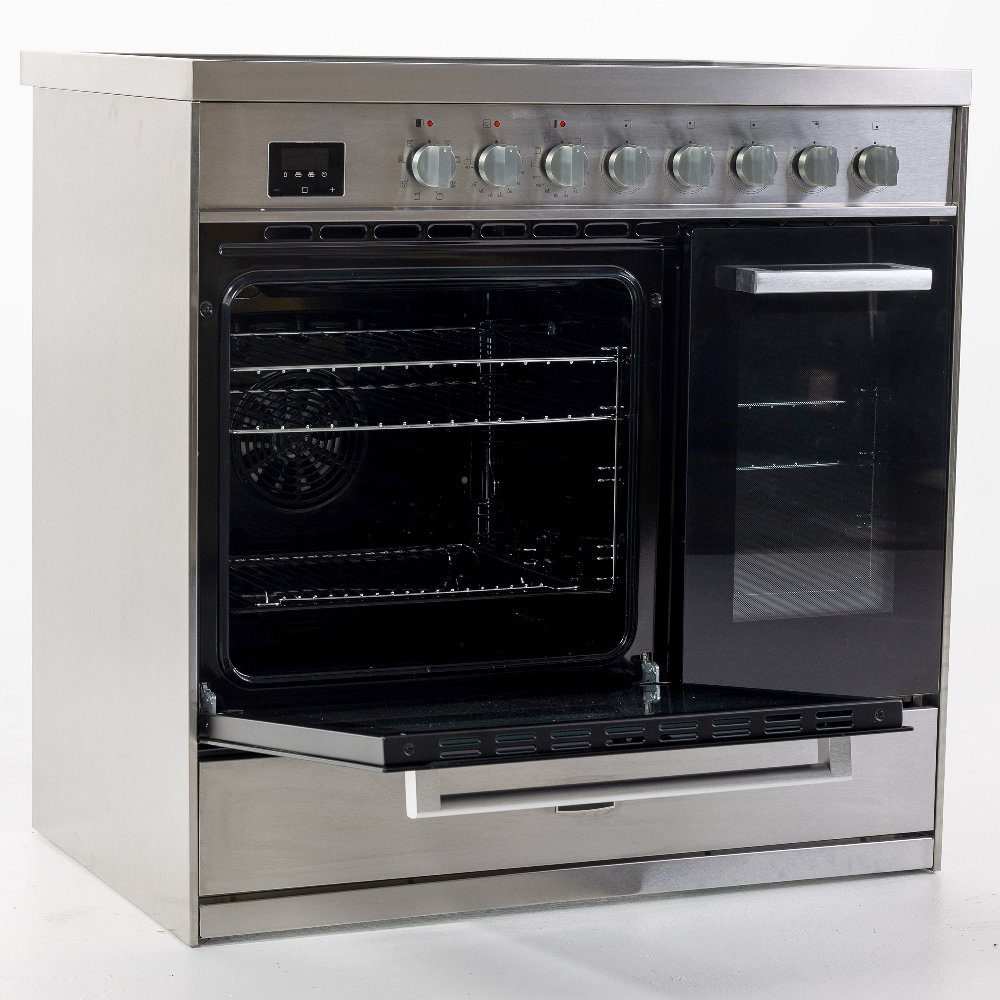 Tesla 90cm Professional Ceramic Range Cooker T90DCRCSS - STAINLESS STEEL Tesla 90cm Professional Ceramic Range Cooker T90DCRCSS - STAINLESS STEEL