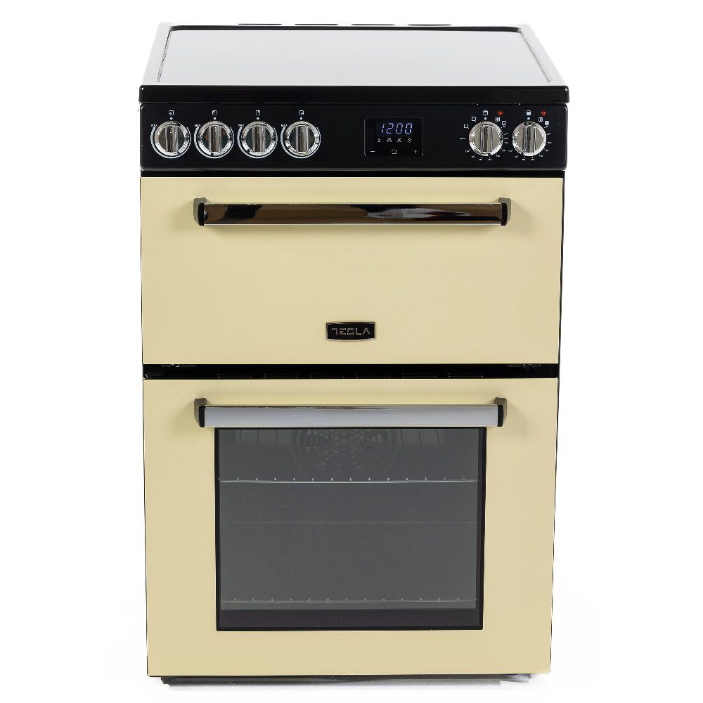 Tesla 60cm Freestanding Ceramic Cooker TMRC60C - Cream Tesla 60cm Freestanding Ceramic Cooker TMRC60C - Cream
