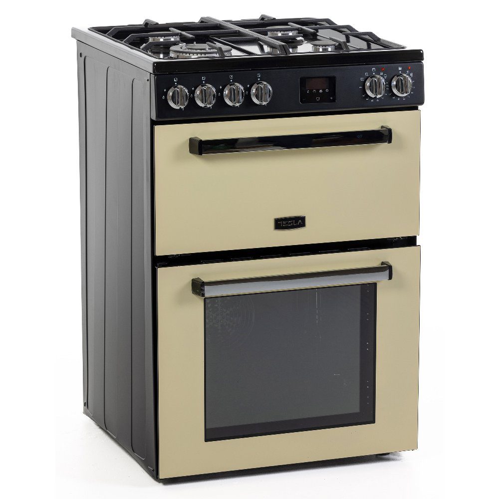 Tesla 60cm Freestanding Dual Fuel Cooker TMRDF60C - Cream Tesla 60cm Freestanding Dual Fuel Cooker TMRDF60C - Cream